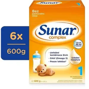 Sunar Complex 1 počáteční kojenecké mléko, 6× 600 g