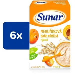 Sunar meruňková kaše mléčná rýžová 6× 225 g