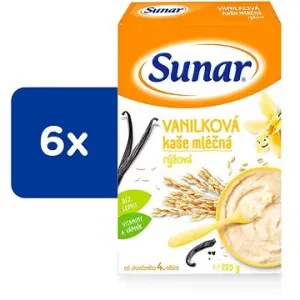 Sunar vanilková kaše mléčná rýžová 6× 225 g