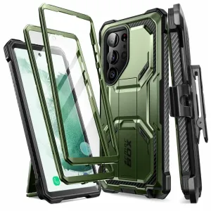 Pouzdro Supcase IBLSN ArmorBox pro Samsung Galaxy S23 Ultra - zelené