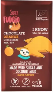 Super Fudgio Čokoláda s kokosovým mlékem a pomerančem BIO 80 g #1161901
