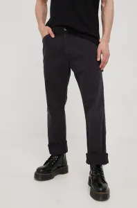 Bavlněné kalhoty Superdry pánské, černá barva, ve střihu chinos #2018219