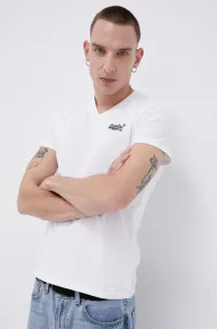 Bavlněné tričko Superdry bílá barva, s aplikací #5088211