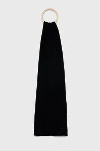 Bavlněný šátek Superdry černá barva, hladký