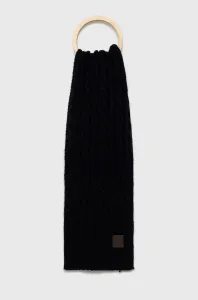 Šátek z vlněné směsi Superdry tmavomodrá barva, hladký #1964097