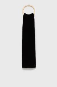 Šátek z vlněné směsi Superdry černá barva, hladký #1969446
