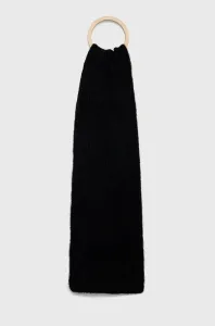 Šátek z vlněné směsi Superdry černá barva, hladký #3892526