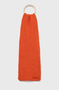 Šátek z vlněné směsi Superdry oranžová barva, hladký