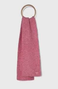 Šátek z vlněné směsi Superdry růžová barva, melanžový #6119363