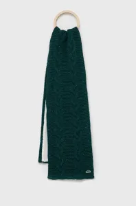 Šátek z vlněné směsi Superdry zelená barva, hladký