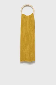 Šátek z vlněné směsi Superdry žlutá barva, melanžový