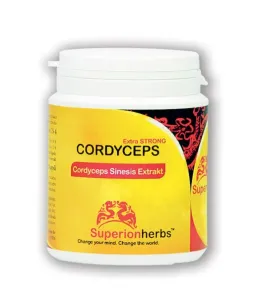 SUPERIONHERBS Cordyceps, Extrakt 40% polysacharidů, 15% manitolu 90 kapslí #1161917
