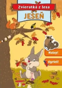 Zvieratká z lesa Jeseň: Nalep! Vyrieš!