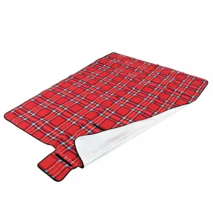 Pikniková deka 200×150 cm, károvaná-červená