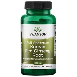 Swanson Full Spectrum Korean Red Ginseng Root (korejský ženšen) 400 mg, 90 kapslí