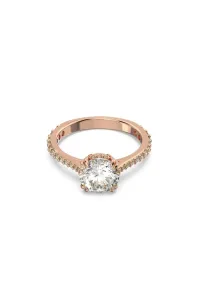 Swarovski Nádherný bronzový prsten s krystaly Constella 5642644 58 mm
