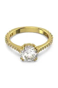 Swarovski Nádherný pozlacený prsten s krystaly Constella 5642619 58 mm