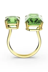 Swarovski Luxusní otevřený prsten se zelenými krystaly Millenia 5619626 58 mm
