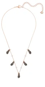 Swarovski Něžný bronzový náhrdelník s peříčky Naughty 5497874