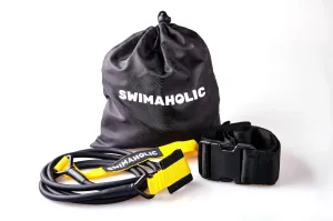 Plavecké posilovací gumy swimaholic safety cord short belt žlutá #5994526