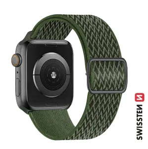 SWISSTEN řemínek pro Apple Watch nylonový, 38 / 40 / 41 mm Barva: khaki (se sponou)