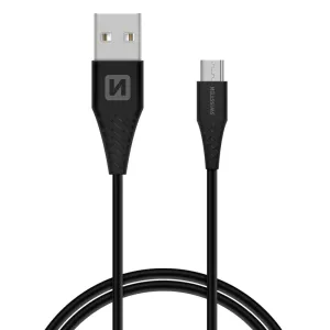 Datový kabel Swissten s prodlouženým Micro-USB konektorem pro odolné telefony, černý