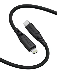SWISSTEN Datový kabel SOFT SILICONE USB-C / lightning 1,2 m, 60W, černý