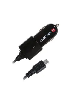 Autonabíječka Swissten se zabudovaným Micro-USB kabelem