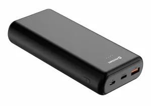 Zdroj záložní PowerBank 20000mAh SWISSTEN Line 20W QC 3.0 Li-pol, USB, USB-C, microUSB černý