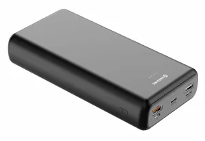 Zdroj záložní PowerBank 30000mAh SWISSTEN Line 20W QC 3.0 Li-pol, USB, USB-C, microUSB černý