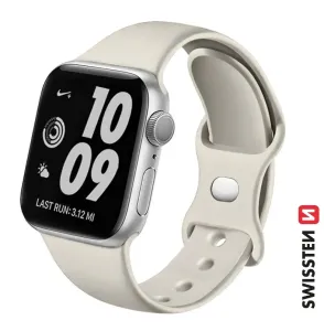 SWISSTEN řemínek pro Apple Watch silikonový, 42 / 44 / 45 / 49 mm Barva: Kamenně šedá