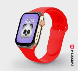 SWISSTEN řemínek pro Apple Watch silikonový, šířka 38-40 mm Barva: Červená