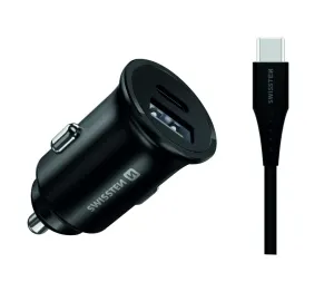 Swissten CL adaptér pro Samsung Super Fast Charging 25W + kabel USB-C/USB-C 1.2m černá