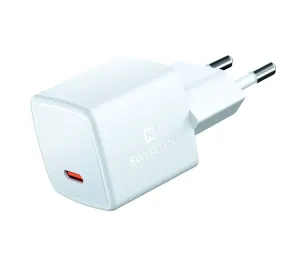 SWISSTEN mini síťová nabíječka USB-C, 25W, GaN, Power Delivery