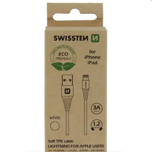 SWISSTEN TPU datový kabel USB-A / Lightning, délka 1,2 m (EKO BALENÍ) Barva: Bílá