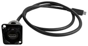 Switchcraft/conxall Ehusb31Cfcmb Eh Mini Usb 3.1 C With 3  Cable, Black 01Ah3039