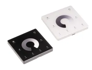 T-LED DimLED bezdrátový nástěnný ovladač SLIM 4-kanálový Vyberte barvu: Černá 069309