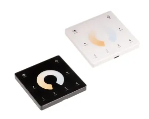 T-LED DimLED bezdrátový nástěnný ovladač SLIM CCT 4-kanálový Vyberte barvu: Černá 069311
