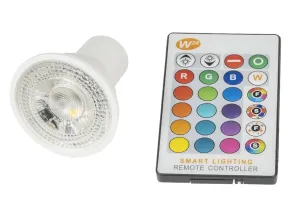 T-LED RGBW LED bodová žárovka 5W GU10 230V Barva světla: RGB + studená bílá 021161