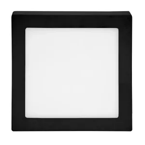 T-LED Černý přisazený LED panel hranatý 220x220mm 18W Barva světla: Studená bílá 102158