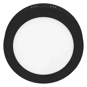 T-LED Černý přisazený LED panel kulatý 120mm 6W Barva světla: Studená bílá 102172
