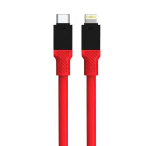 USB datový kabel Tactical Fat Man Cable USB-C/Lightning 60W 1m červený