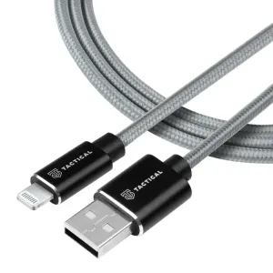 USB datový kabel Tactical Fast Rope Aramid Cable USB-A/Lightning MFi 1m šedý