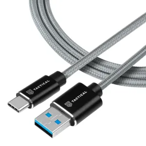 USB dobíjecí kabel Tactical Fast Rope Aramid Cable USB-A/USB-C  0.3m šedý