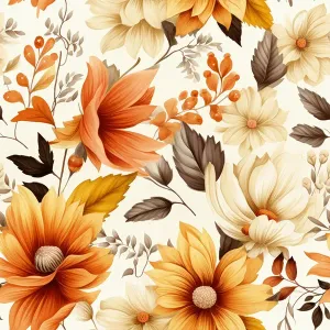 Bavlna premium Takoy podzimní květiny Alia