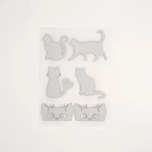 Reflexní nažehlovačka kočka - balení 6 ks