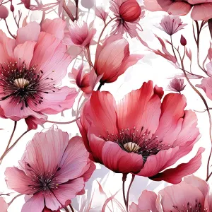 Teplákovina Takoy 150 cm květiny Růžová krása