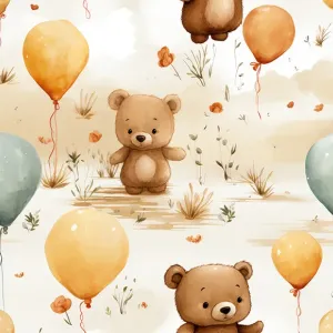 Úplet takoy medvídek a balónky