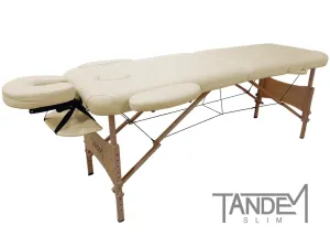 Skládací masážní stůl TANDEM Basic-2 Slim Barva: krémová
