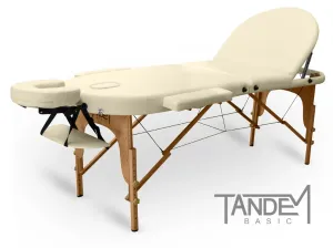 Skládací masážní stůl TANDEM Basic-3 Oval Barva: krémová